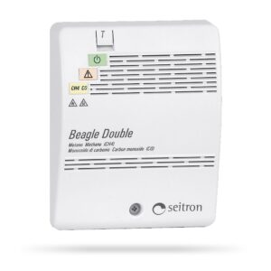 Detector gaz metan si CO, BEAGLE-DOUBLE, 230 Vca, buton TEST, sensibilitate 20% L.I.E.( CH), 80 ppm ( CO), 1 contact ND, 230Vca, 5A